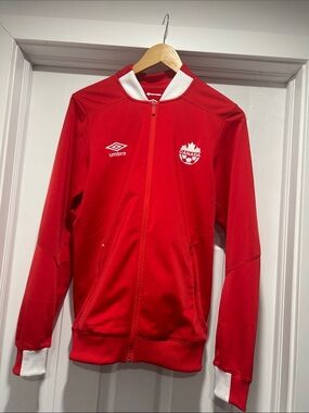 Umbro Red Canada Crest Athletic Track Jacket